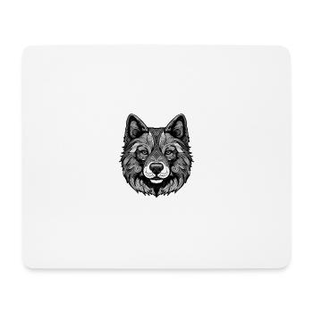 Akita Dog Portrait - Mouse Pad (horizontal) - white - Front