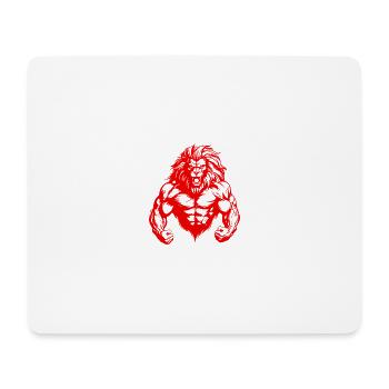 Lion Muscles Gym MMA Combattant - Tapis de souris (format paysage) - blanc - Devant