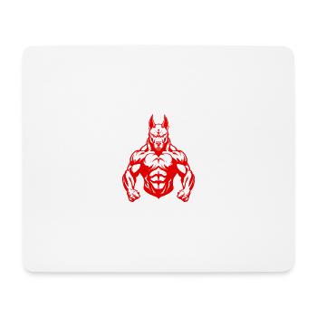 Dog Beast Muscles Gym Bodybuilding - Mouse Pad (horizontal) - white - Front