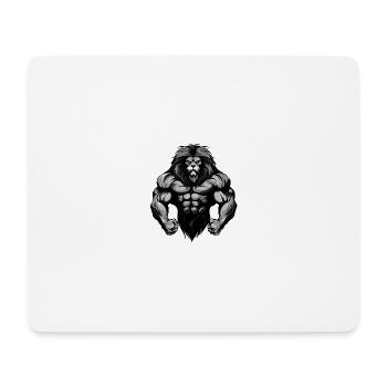 Leo Muscles Musculation - Tapis de souris (format paysage) - blanc - Devant