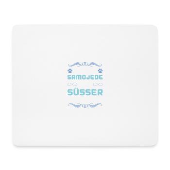 Dicton de chien Samoyède - Tapis de souris (format paysage) - blanc - Devant