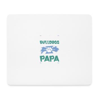bulldog hunde papa - Mousepad (Querformat) - Weiß - Vorne
