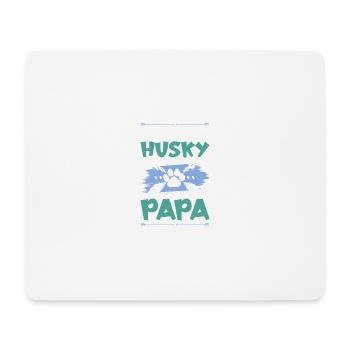 papa chien husky - Tapis de souris (format paysage) - blanc - Devant