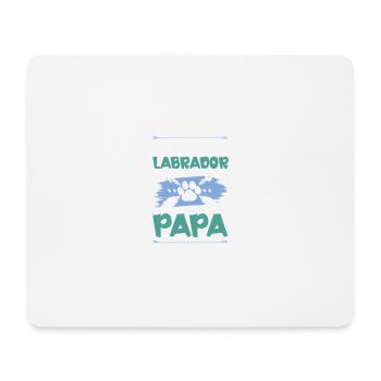 labrador hunde papa - Mousepad (Querformat) - Weiß - Vorne