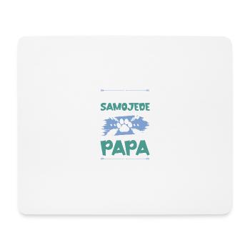 samojede hunde papa - Mousepad (Querformat) - Weiß - Vorne