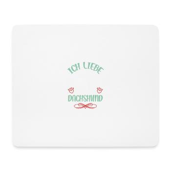 Ich liebe meinen Dackel - Mousepad (Querformat) - Weiß - Vorne