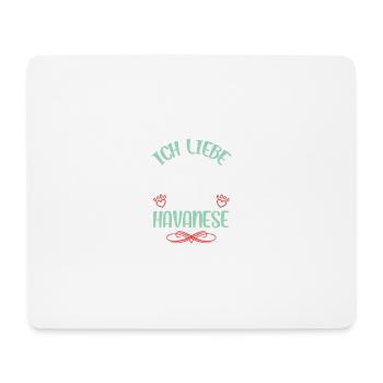 Havanese Liebe mit Flügeln - Mousepad (Querformat) - Weiß - Vorne