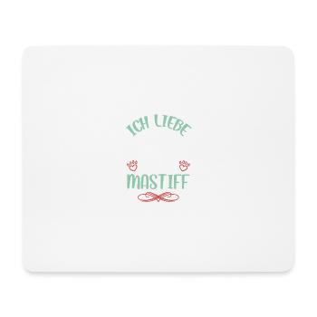 I Love My Mastiff Angel Wings - Mouse Pad (horizontal) - white - Front