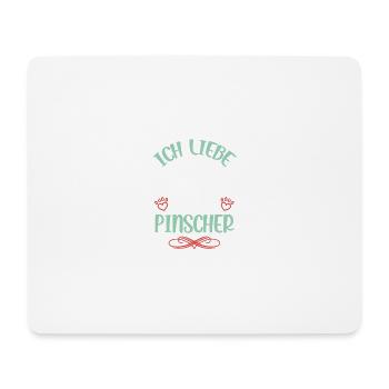 Ich Liebe Meinen Pinscher - Mousepad (Querformat) - Weiß - Vorne