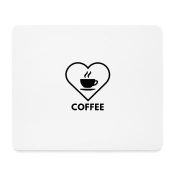 Coffee Heart Line Art - Mouse Pad (horizontal) - white - Front