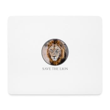 Portrait du Lion – Campagne Sauver le Lion - Tapis de souris (format paysage) - blanc - Devant