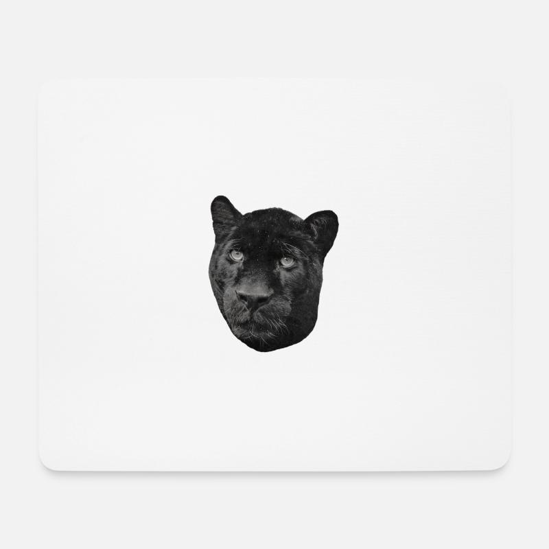 Schwarzer Panther - Mousepad (Querformat) - Weiß