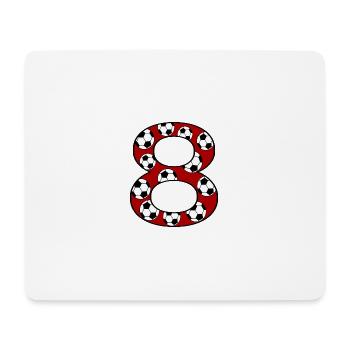 Football du 8e anniversaire - Tapis de souris (format paysage) - blanc - Devant