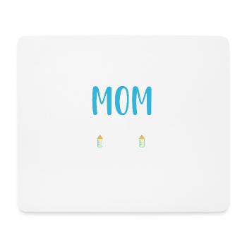 Mom turned upside down spells wow - Mouse Pad (horizontal) - white - Front