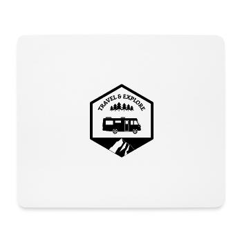 Intégral Travel and explore black - Mouse Pad (horizontal) - white - Front