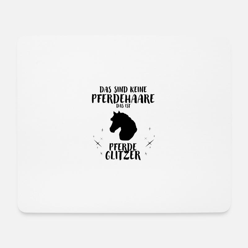 Glitzerfell - Mousepad (Querformat) - Weiß