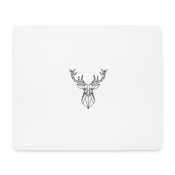 Collection animaux: Le Cerf - Tapis de souris (format paysage) - blanc - Devant
