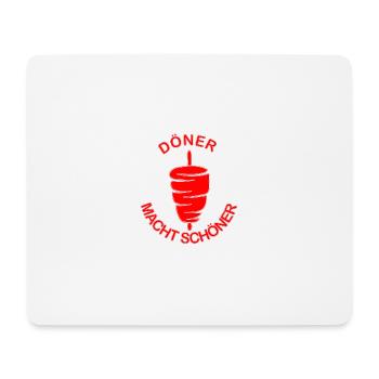 Döner macht schöner - Mousepad (Querformat) - Weiß - Vorne