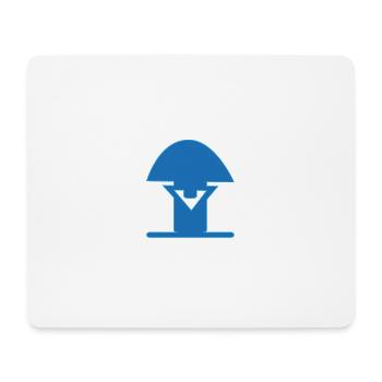 Blauer Pilz Icon - Mousepad (Querformat) - Weiß - Vorne