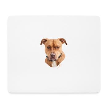 Americanstaffordshire-Terrier Braun - Mousepad (Querformat) - Weiß - Vorne