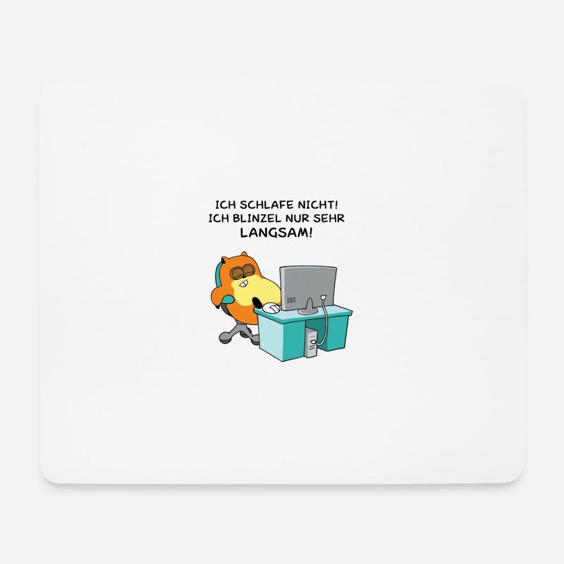 Powernapping - Kaffeetasse - Mousepad (Querformat) - Weiß