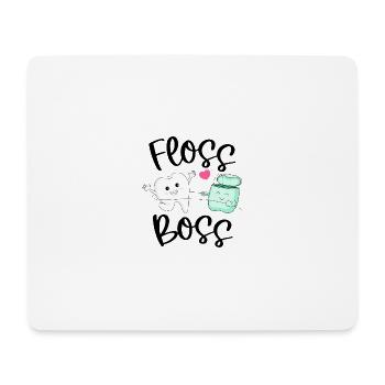 Floss Boss - Mouse Pad (horizontal) - white - Front