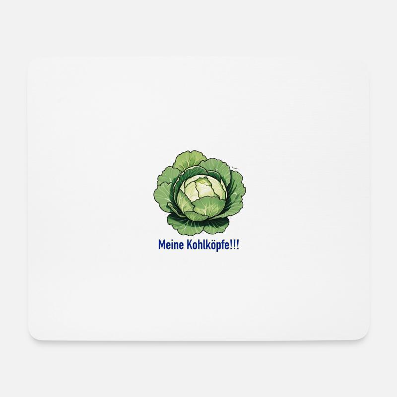 Meine Kohlköpfe - Mousepad (Querformat) - Weiß