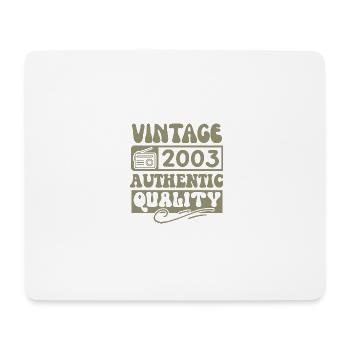 Authentic 2003 Millésime 2003 - Vintage 2003 Rétro - Tapis de souris (format paysage) - blanc - Devant
