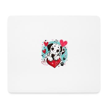 Amour dalmatien - Brown - Tapis de souris (format paysage) - blanc - Devant