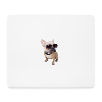 french bulldog chien - Tapis de souris (format paysage) - blanc - Devant