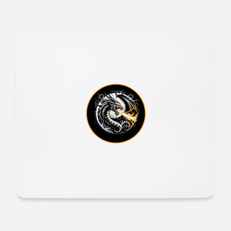 dragon-2 - Mousepad (Querformat) - Weiß
