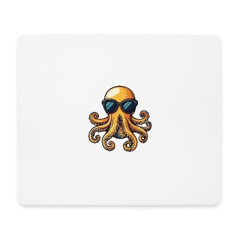 Oktopus Cool Sommer - Mousepad (Querformat) - Weiß - Vorne
