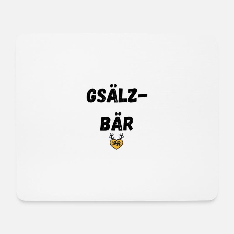 Gsälzbär Schwäbisch - Mousepad (Querformat) - Weiß