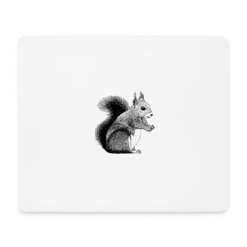Écureuil animal mignon image forêt des enfants - Tapis de souris (format paysage) - blanc - Devant