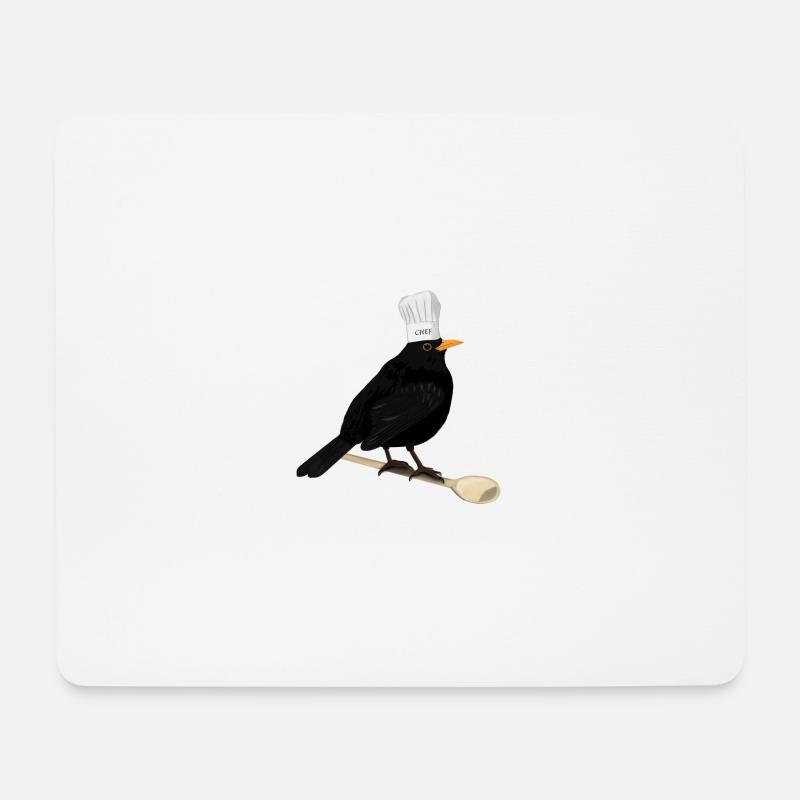Blackbird Chef Chef Kitchen Bird Watcher - Mouse Pad (horizontal) - white