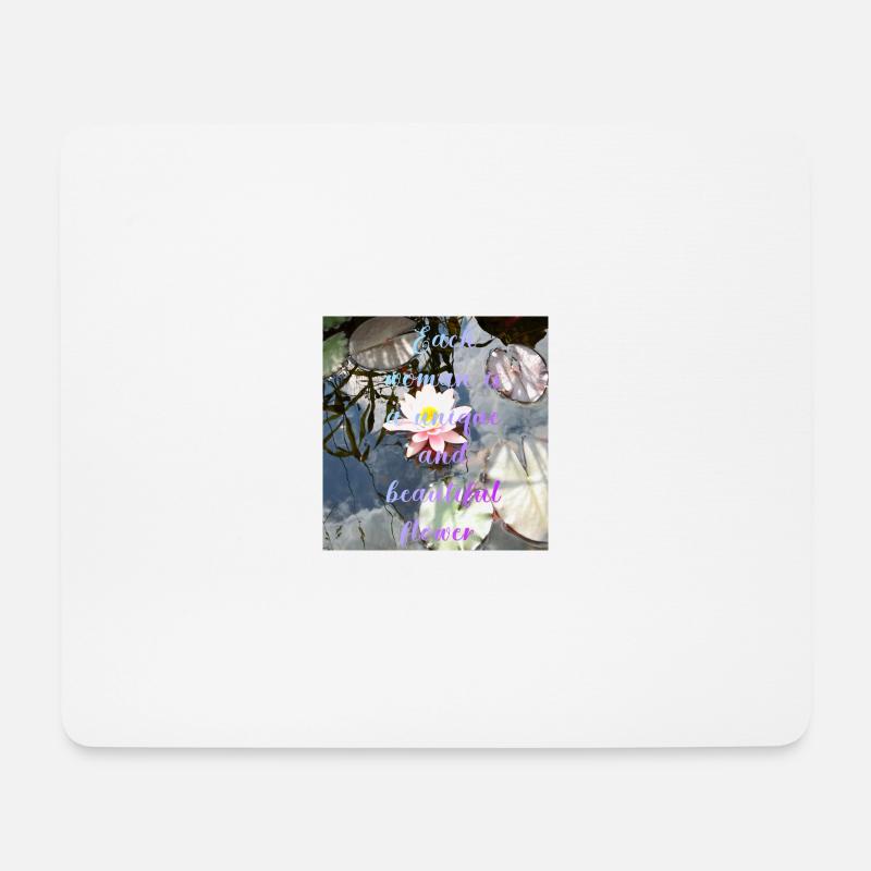Schöne Blume... - Mousepad (Querformat) - Weiß