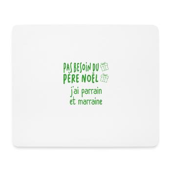 Père noël parrain marraine cadeau humour - Tapis de souris (format paysage) - blanc - Devant