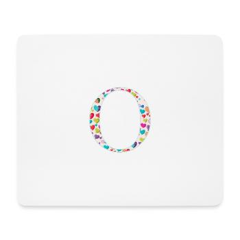 Customisable Monogram O Heart Pattern - Mouse Pad (horizontal) - white - Front