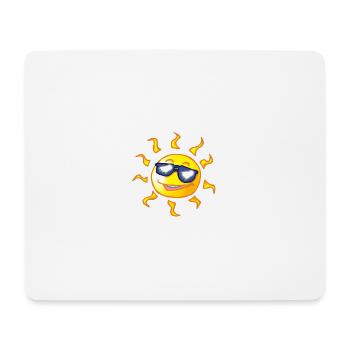 Coole Comic Sonne - Mousepad (Querformat) - Weiß - Vorne