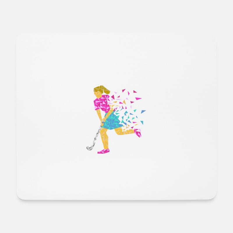 Hockeyspielerin - Mousepad (Querformat) - Weiß