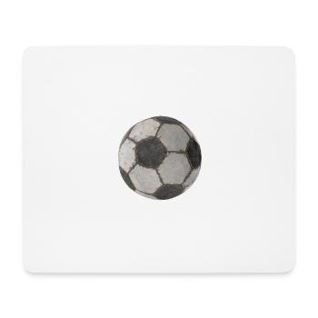 Ballon de football 3D sale - Tapis de souris (format paysage) - blanc - Devant