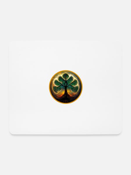 mandala baum, mandala tree - Mousepad (Querformat) - Weiß
