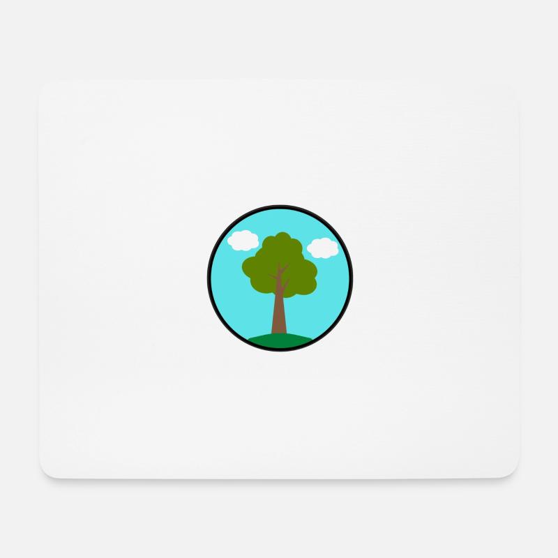 Baum - Mousepad (Querformat) - Weiß
