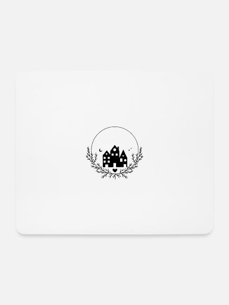 Häuser im Kreis - Mousepad (Querformat) - Weiß