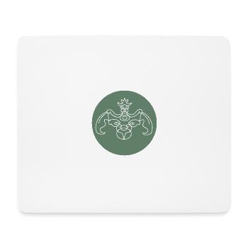 Bat in green circle - Mouse Pad (horizontal) - white - Front