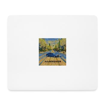 HANNOVER - Auto auf Schiene in „blau/gelb“ - Mousepad (Querformat) - Weiß - Vorne
