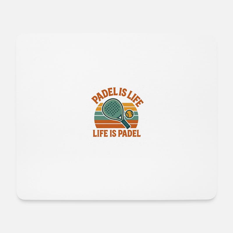 Padel is Life Transparent - Mousepad (Querformat) - Weiß