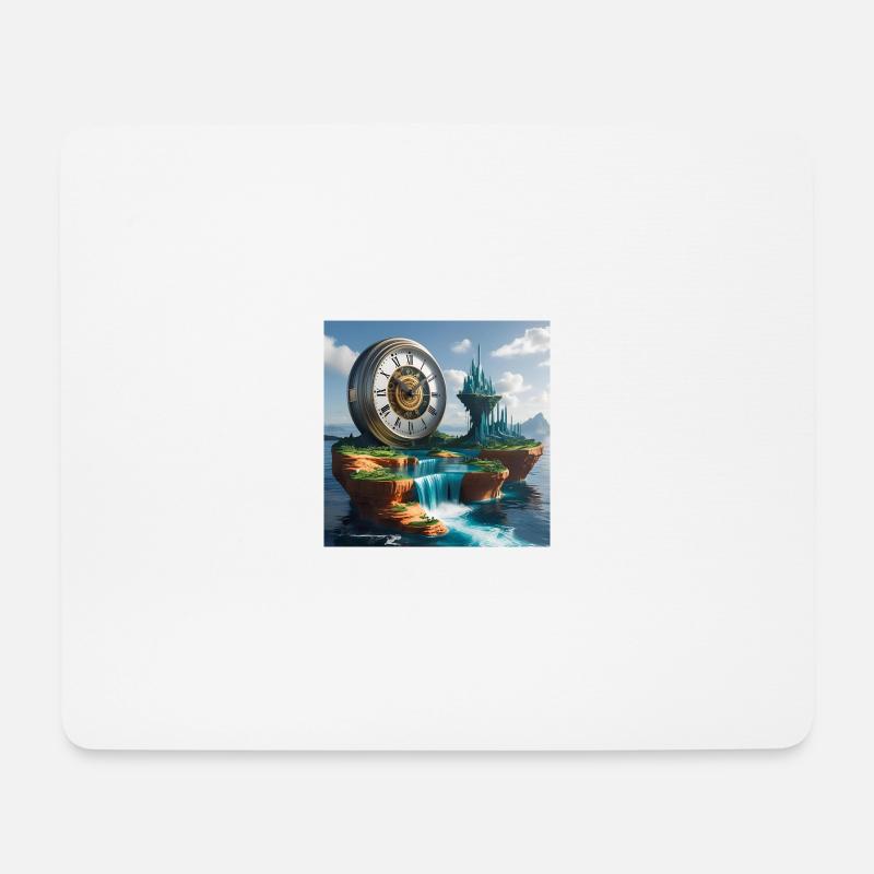 Art Clock - Mouse Pad (horizontal) - white