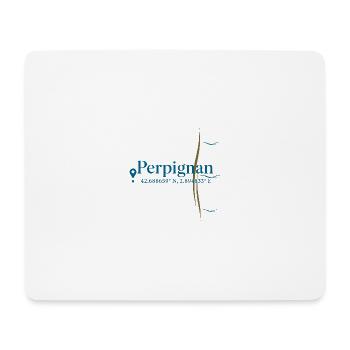 Perpignan Coastal Coordinates Emblem - Tapis de souris (format paysage) - blanc - Devant