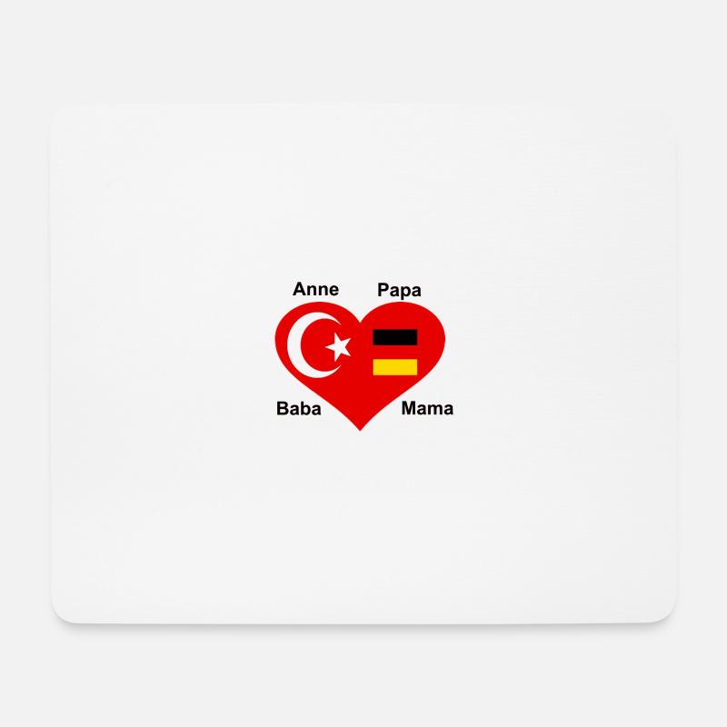 Türkei Deutschland Freundschaft - Mousepad (Querformat) - Weiß